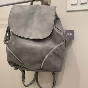 Grey backpack purse